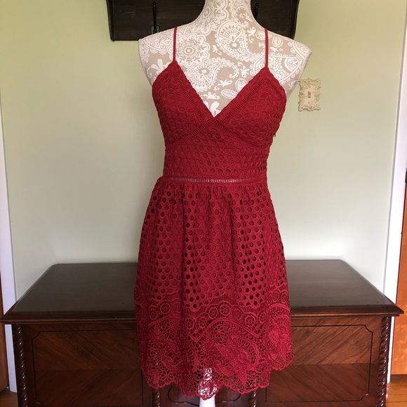 abercrombie red dress